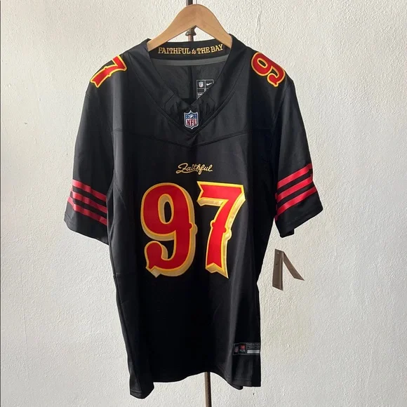 NWT Nike 49ers Faithful to the Bay Jersey Bosa 97 Size Small - Picture 1 of 5